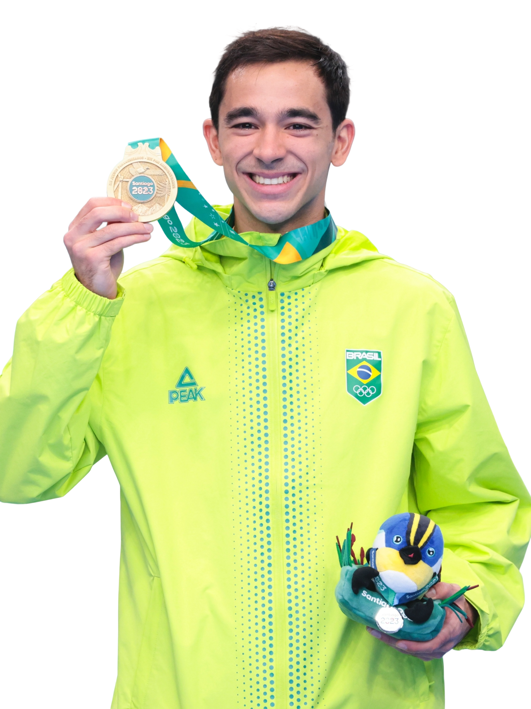 Atleta brasileiro de tênis de mesa com medalha
